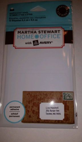 NIP 24 MARTHA STEWART AVERY  WEATHERPROOF OUTDOOR LABELS 2 1/2&#034; X 3 3/4&#034;