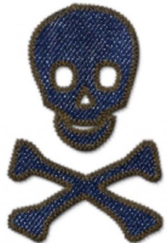 30 custom denim skull &amp; crossbones personalized address labels for sale