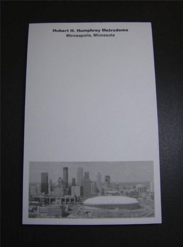 Metrodome note pads minneapolis humphrey metro dome minnesota twins vikings memo for sale