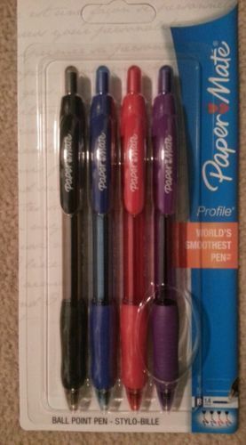 NEW 2 4 Pks 8 Paper Mate Profile Retractable Assorted Colors Ballpoint 89473