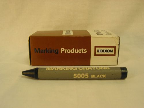 Marking crayons, thick black wax type.  box of 12. dixon no. 5005. for sale