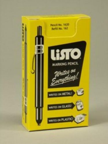 NEW Listo 1620 Marking Pencil, Box of 12, Black