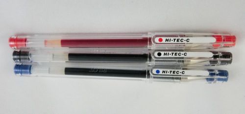 PILOT G-TEC -C4 ULTRA FINE 0.4MM GEL INK ROLLERBALL PEN(4PCS: 1RED,1BLACK,2BLUE)