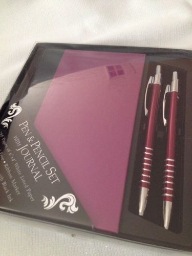 Yafa Fine Pen &amp; Pencil Set With Matching Journal NIP!