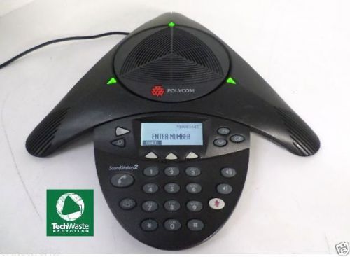 POLYCOM SOUNDSTATION 2 SS2 PHONE 2201-16200-001 E WITH POWER MODULE  T3-B6