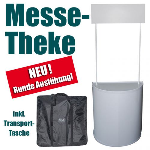 Messetresen, verkaufstresen, promotionstand,stand mit schild,messetheken round for sale