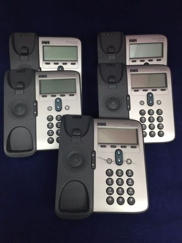 LOT OF 5 CISCO CP-7905G UNIFIED IP PHONE 14-DAY WARRANTY