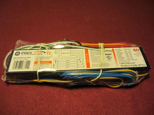 GE Lighting 74465 GE432MV-N-DIY Multi-Volt ProLine Electronic T8 Ballast 4N