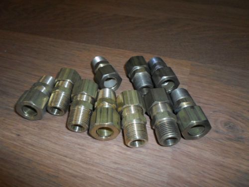 lot of 10 brass fittings