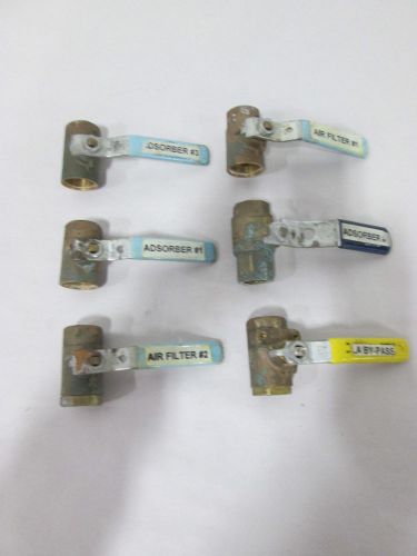 LOT 6 ASSORTED 600 WOG 1/2IN NPT BALL VALVES D373462