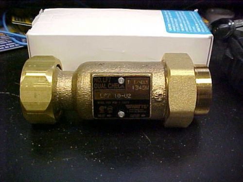 Lot of 4 watts lf7 10-u2 dual check valves 1 1/4&#034; x 1&#034; for sale