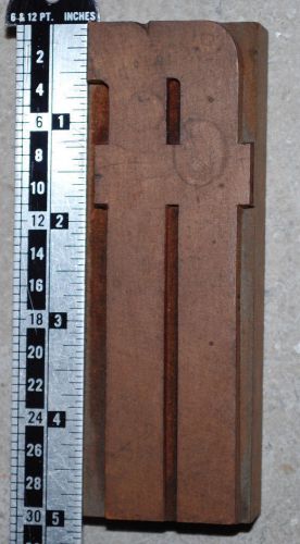 Vintage /Antique Letterpress Wood Printer&#039;s Type &#034;ff&#034;, a ligature, 5&#034; tall