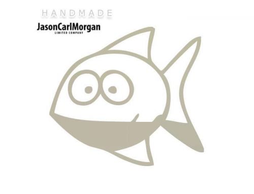 JCM® Iron On Applique Decal, Fish Silver