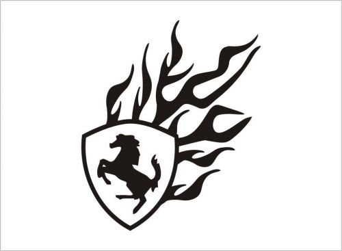 2X &#034;Horse Fire Logo&#034; Funny Car Vinyl Sticker Decal Truck Bumper Laptop  - 489 B