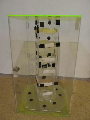 REVOLVING ACRYLIC DISPLAY CABINET SHOWCASE COUNTER TOP CASE