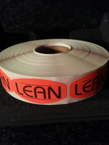 1.5&#034; x .75&#034; lean labels 1000 per roll 1m/rl free shipping stickers for sale