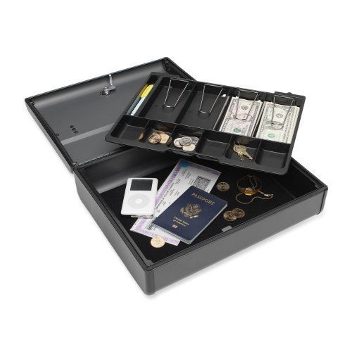 Steelmaster Elite Cash Box - Charcoal Gray - 4.3&#034; Height X 14.7&#034; (2217020g2)