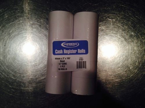 Impresso 3107 Cash Register Rolls New Pkgs. 44mmx3&#034;x165&#039;   10 PK