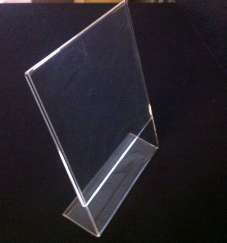 Qty 25 High Quality 8-1/2 X 11 Slanting Slantback Sign holders 1/8&#034; acrylic