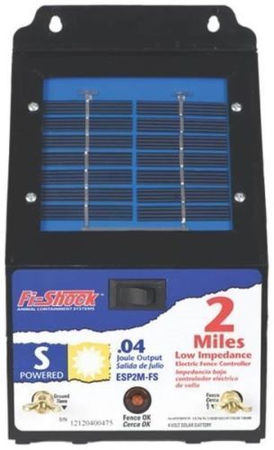 NEW FI-SHOCK ESP2M-FS 4 VOLT 2 MILE ELECTRIC FENCE ENERGIZER SOLAR POWER 6865745