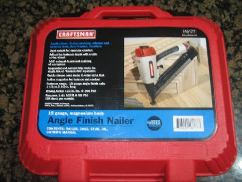 Craftsman 15 Gauge, 1 1/4&#034; - 2 1/2&#034;, Angle Finish Nailer, Magnesium Pneumatic