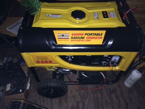 BLACK DIAMOND 6600 WATT GASOLINE GENERATOR WITH ELECTRIC AND PULL START