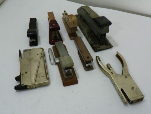 lot 8 Vintage Stapler Old Vintage Box Tacker Tool Gun Bostitch Arrow