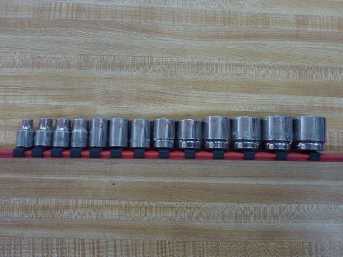 3/8&#034; DRIVE 13 PIECE SAE 6 POINT CHROME SOCKET SET