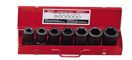 7PC 1&#034; Dr. SAE Deep Impact Socket Set