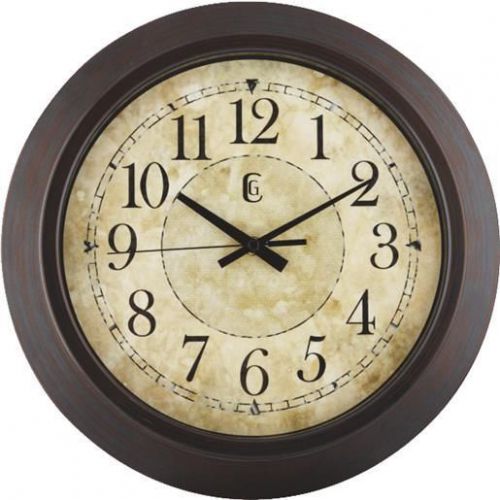 14&#034; RND ANTQ WALL CLOCK 4668G