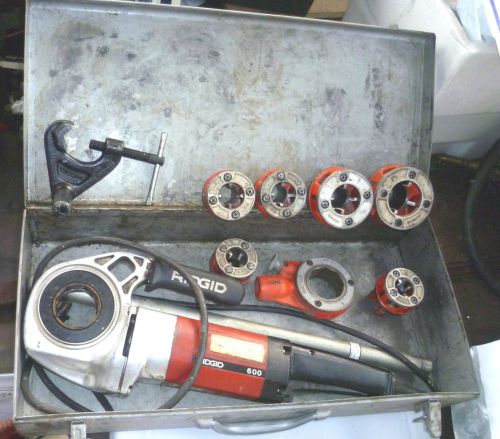 RIDGID 600 POWER THREADER SET WITH THREADING DIES-SWEET AND CLEAN