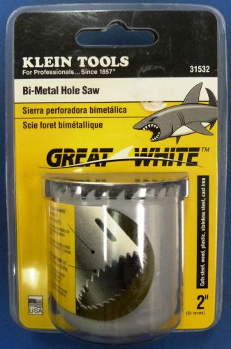 Klein 31532 2&#034; great white bi-metal hole saw f/ metal plastic &amp; wood, brand new for sale