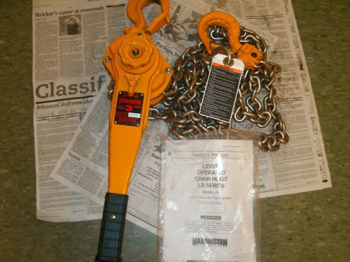 Harrington 3 ton lever chain hoist- 15 ft. chain,(lbo30) 6,000 pounds. for sale