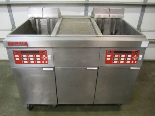 Vulcan hart double bank fryer w/ dump station 208v 3 ph for sale