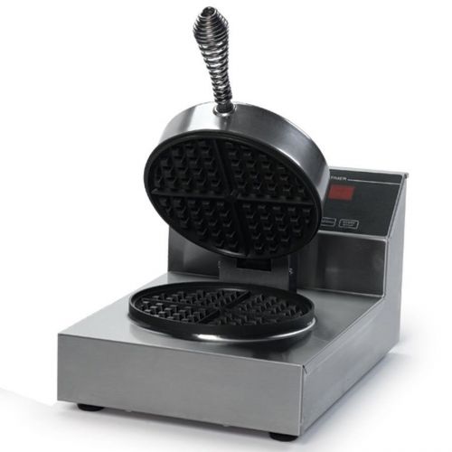 Nemco 7&#034; single waffle baker maker cast aluminum w/ silverstone 120v 7000-s for sale