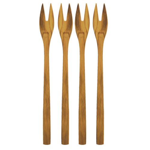 Be Home Teak Long Fork Set of 4