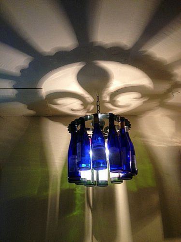 Unique Fleur de lis Shadow Light Bottle Chandelier Made in the USA