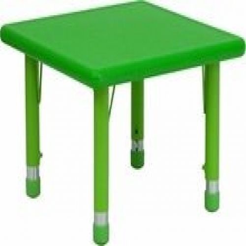 Flash Furniture YU-YCX-002-2-SQR-TBL-GREEN-GG 24&#039;&#039; Square Height Adjustable Gree