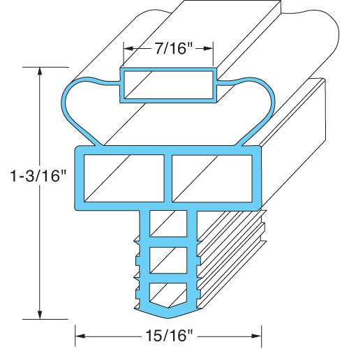 Randell  DOOR GASKET 10&#034;x 22&#034; RAN  IN-GSK1043