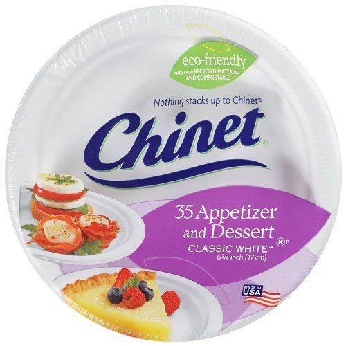 Chinet Classic White Dessert Plate  6 3/4-35 ct
