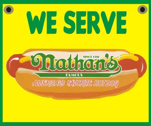 NATHAN&#039;S HOT DOG PVC SIGN