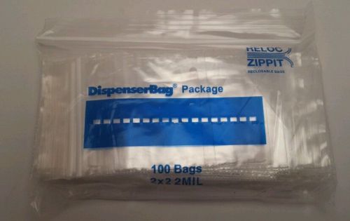 100 - 2x2 Clear 2 Mil Ziplock Zip lock Bags ReClosable Plastic Jewelry Baggies