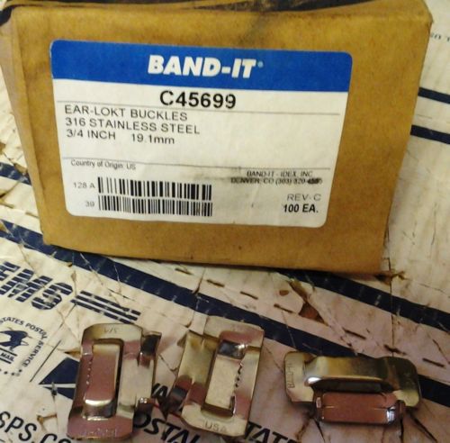Box of 100 c256 band-it 3/4&#034; stainless steel buckle c45699 c25699 for sale