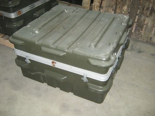 Thermodyne Shock Stop 38x36x20 Single Lid Hard Plastic Shipping Storage Case Grn