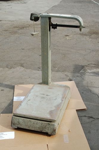 Rolling 1000lb fairbanks-morse portable mechanical platform shipping scale 1124a for sale