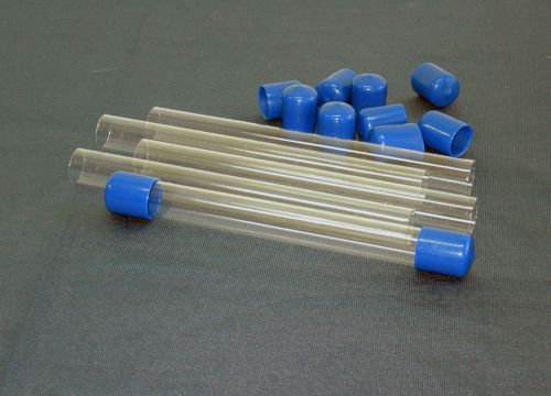 6 qty. 2&#034;  blue vinyl caps only for storage or shipping tubes for sale