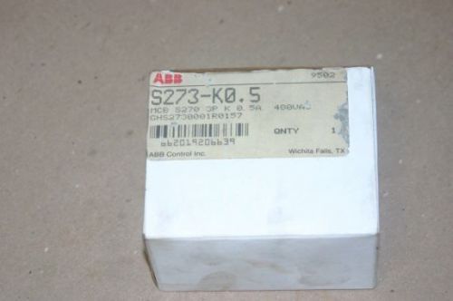 NEW ABB Circuit Breaker, 0.5A, S273 K0.5A S273-K0.5 ASEA BROWN BOVERI