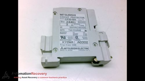 MITSUBISHI ELECTRIC CP30-BA CIRCUIT BREAKER 1 POLE 250VAC/65VDC 3A, SEE DESC