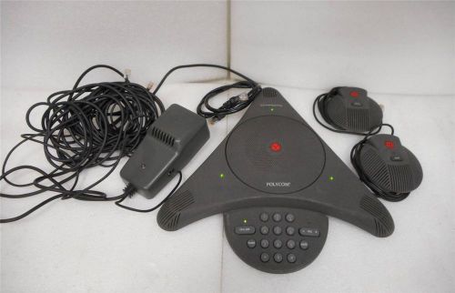 2201-03309-001 polycom soundstation ex conference speaker phone 2 mic for sale