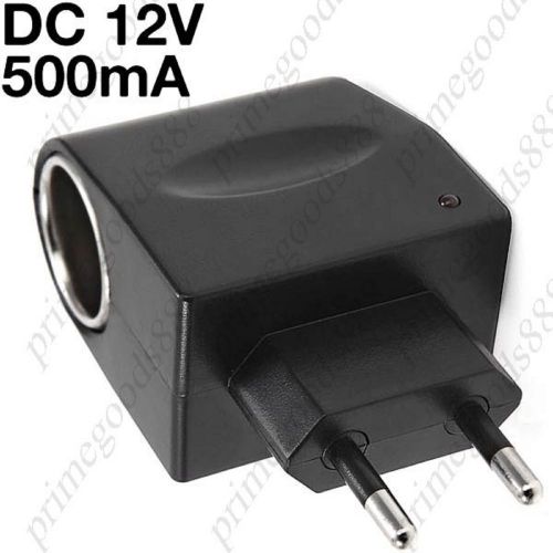 AC 90-240V to DC 12V 500mA European EU Plug Transform Socket Switch Car Charger